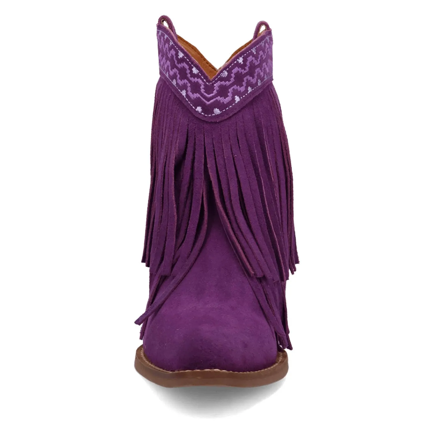 Dingo Womens Tapadero Bootie Purple Suede Cowboy Boots