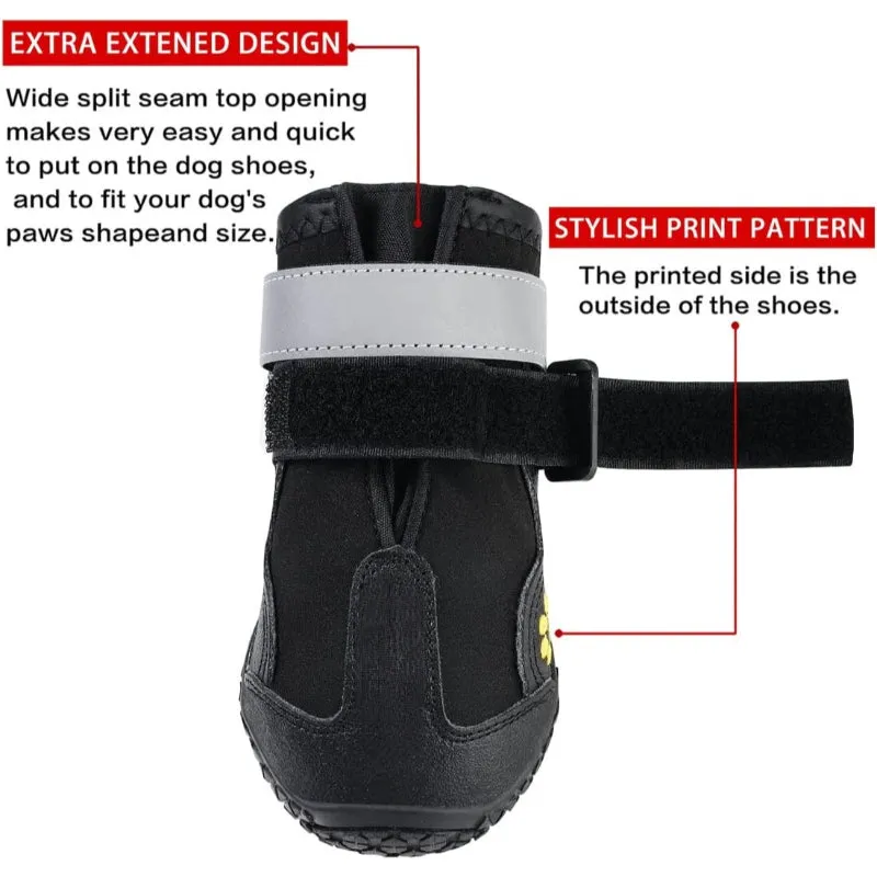 Dog Shoes For Large Dogs For Winter Snowy Day Anti Slip Sole