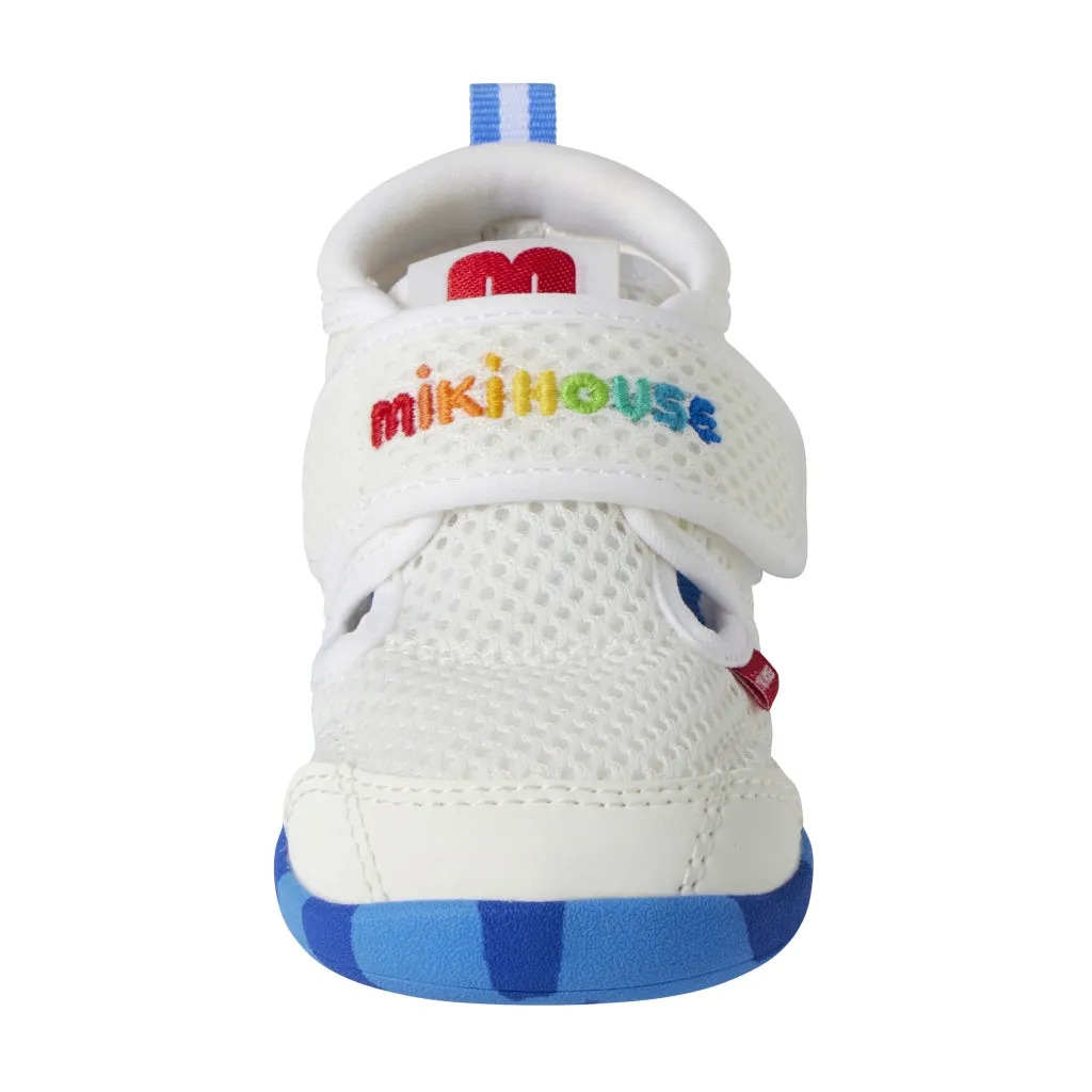 Double Russell Mesh First Walker Shoes - Neon Marble