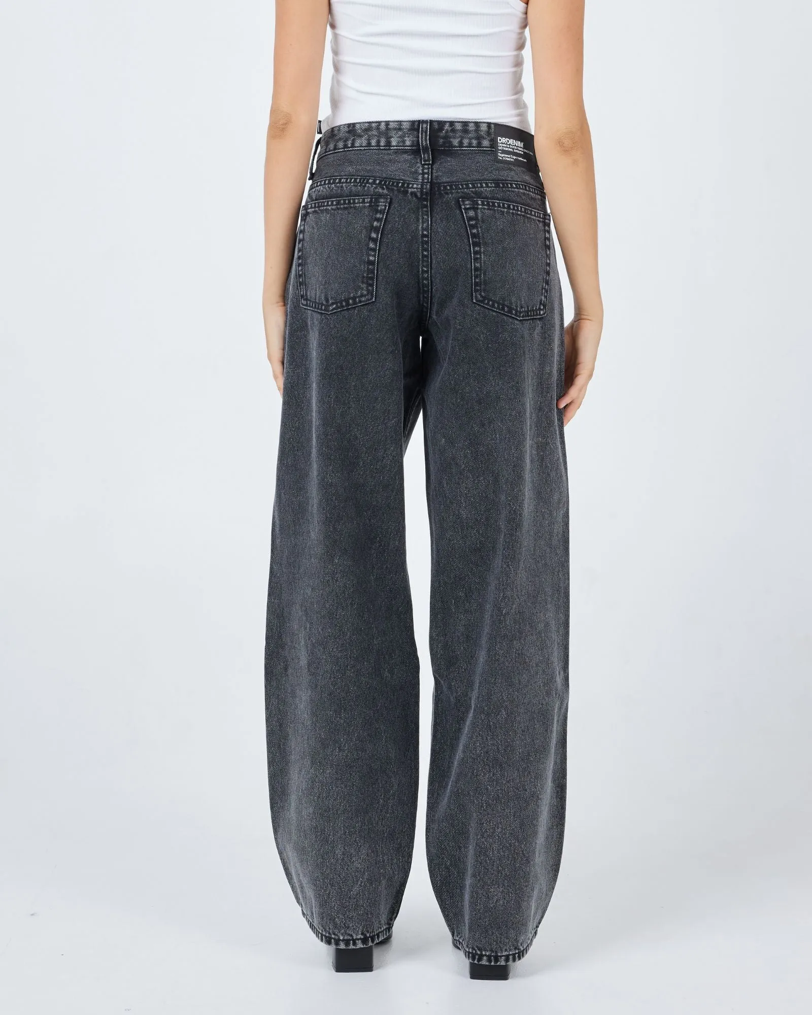 Dr Denim Hill Low Rise Jean - Marble Black