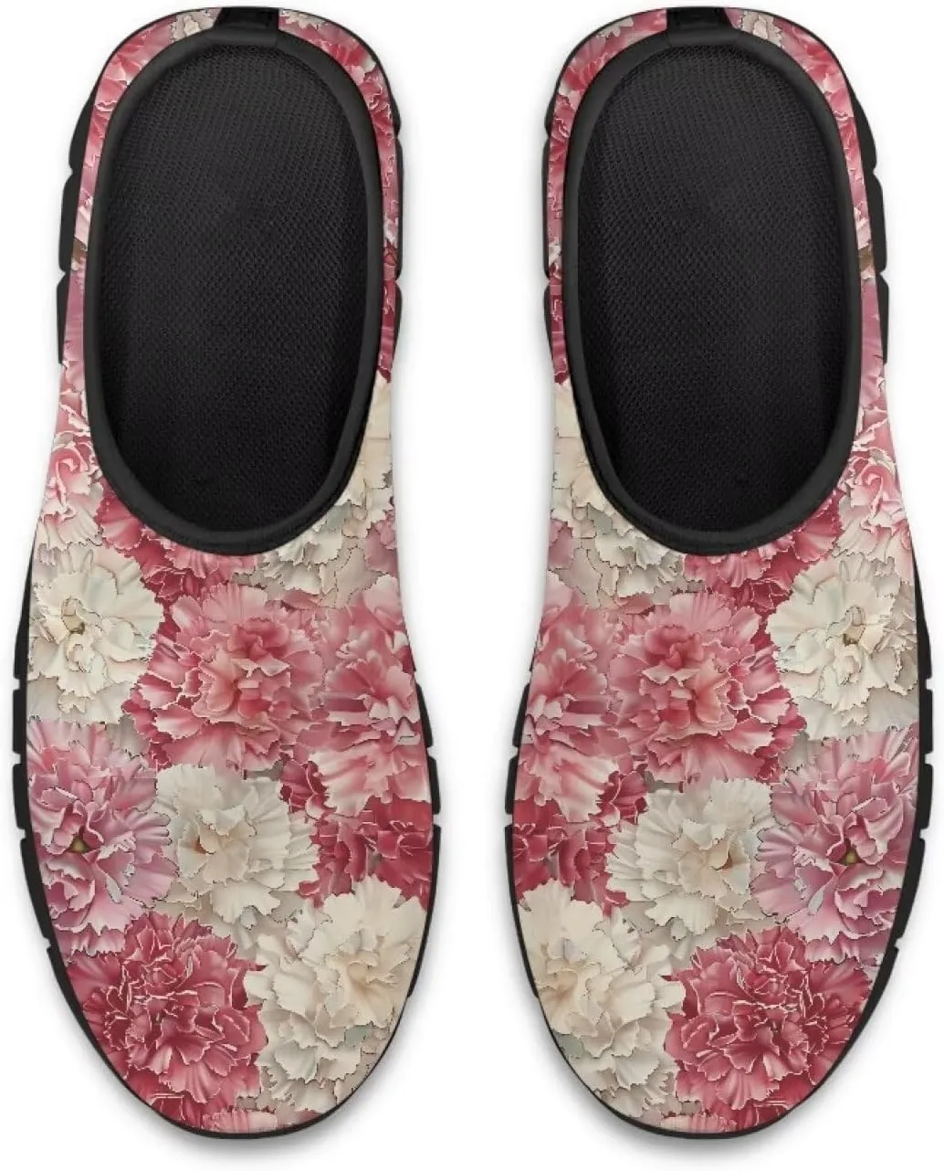 Floral Print Sneakers for Women Casual Low-Top Soft Anti-Skid Sneakers Slip On Lightweight Holiday Travel Shoes for Teen Girls US 5.5-11.5