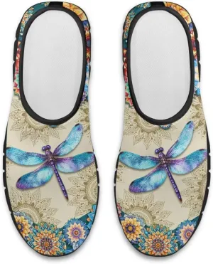Floral Print Sneakers for Women Casual Low-Top Soft Anti-Skid Sneakers Slip On Lightweight Holiday Travel Shoes for Teen Girls US 5.5-11.5