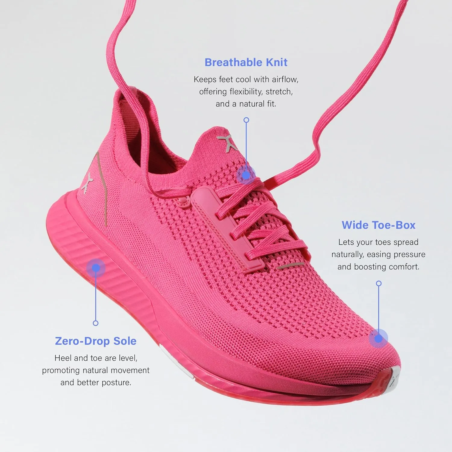 FLUX FOOTWEAR Mens and Womens Adapt Runner Wide Toe-Box Natural Movement Shoes with Breathable Knit Upper & UltraFlex Midsole Lightweight Shoes for Running, Walking & Everyday Wear