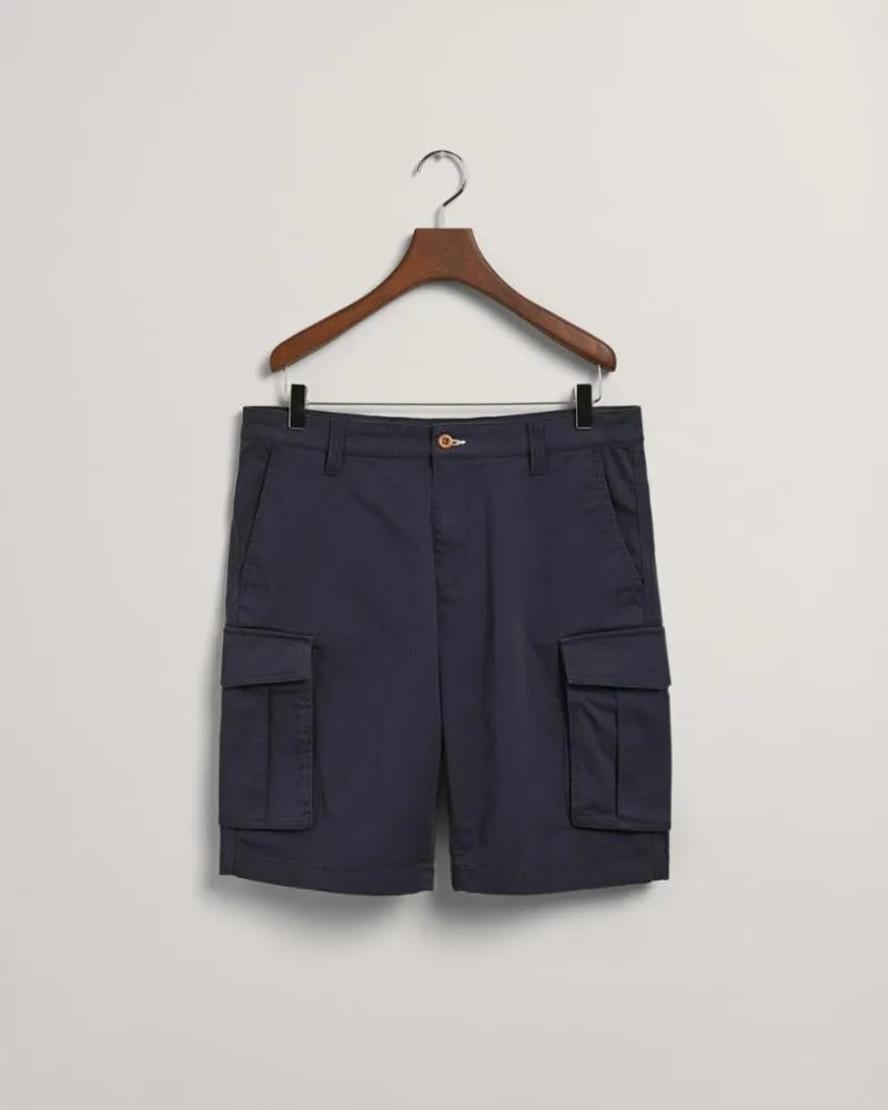 Gant Apparel Mens RELAXED TWILL CARGO SHORTS 410/MARINE