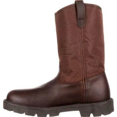 Georgia Boot Men's 11" Waterproof Homeland Brown Wellington Round Toe Work Boot