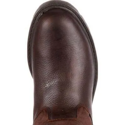 Georgia Boot Men's 11" Waterproof Homeland Brown Wellington Round Toe Work Boot