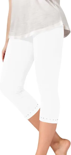 Girls Dance Yoga Capri Leggings Skinny Athletic Running Yoga Pants Stretchy Cropped Leggings High Waisted Workout Pants