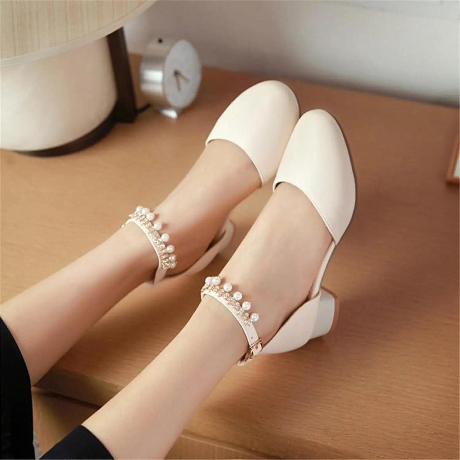 Girls Mary Jane Dress Shoes Pumps Low Heels Flower Party High School Prom Sandals Grils Dress Shoes