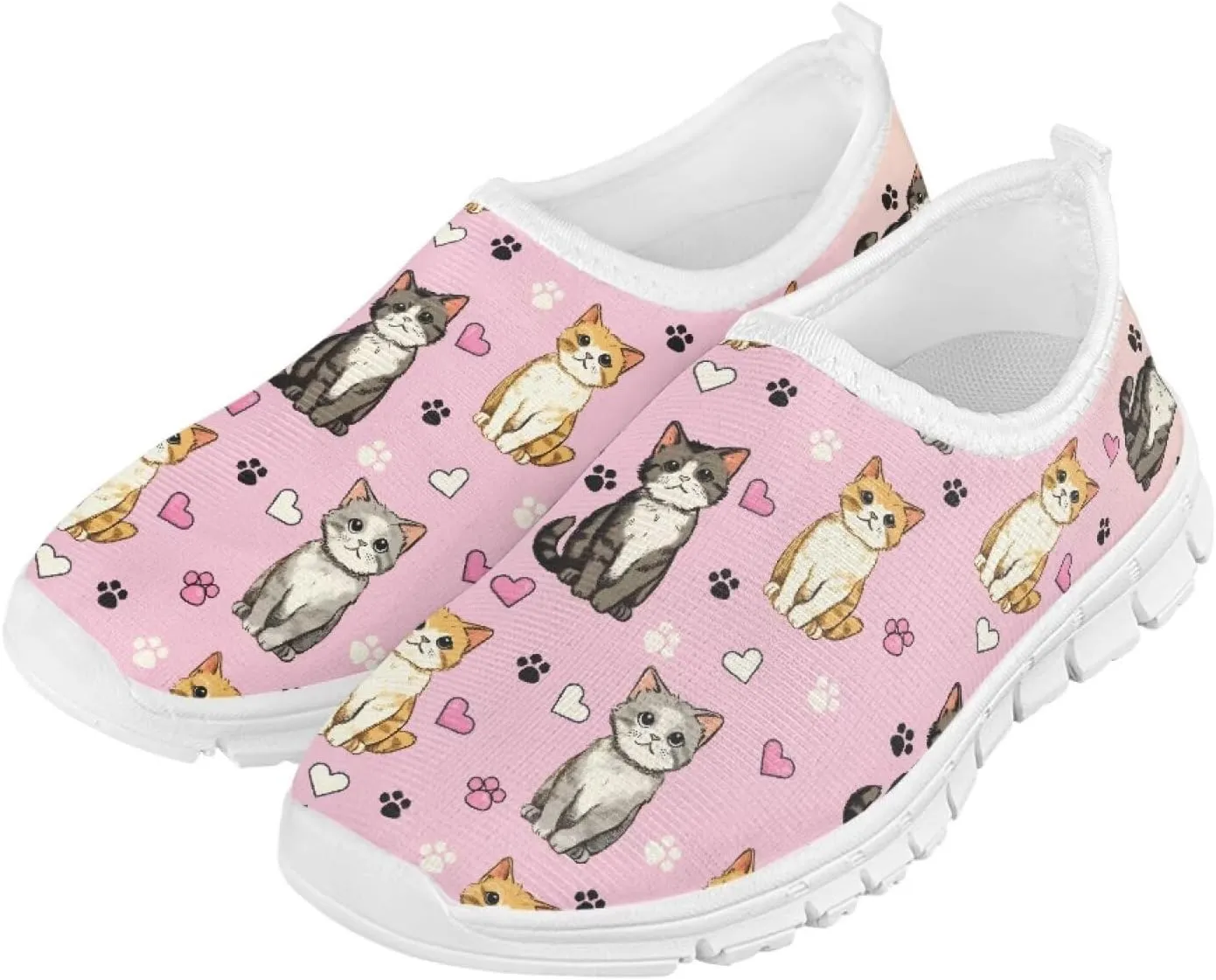 Girls Slip On Shoes Cute Sneakers Casual Kids Running Tennis Shoes