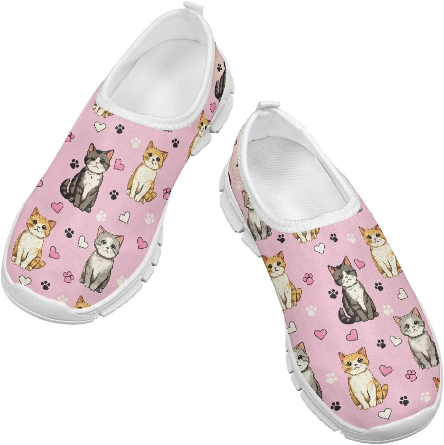 Girls Slip On Shoes Cute Sneakers Casual Kids Running Tennis Shoes