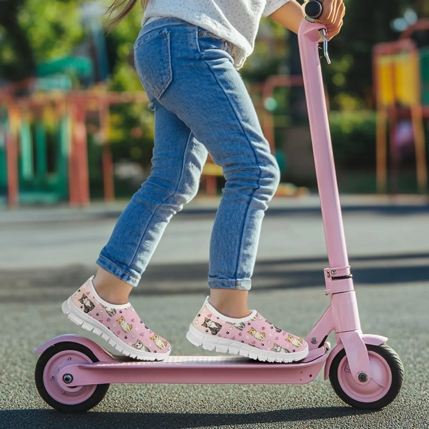 Girls Slip On Shoes Cute Sneakers Casual Kids Running Tennis Shoes