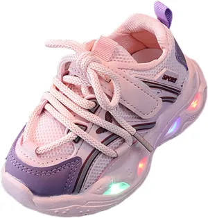 Glitter Light Up Sneakers for Toddler Baby Infant Boys Girls Lace-Up Open Toe First Walking Non Slip Shoes Breathable