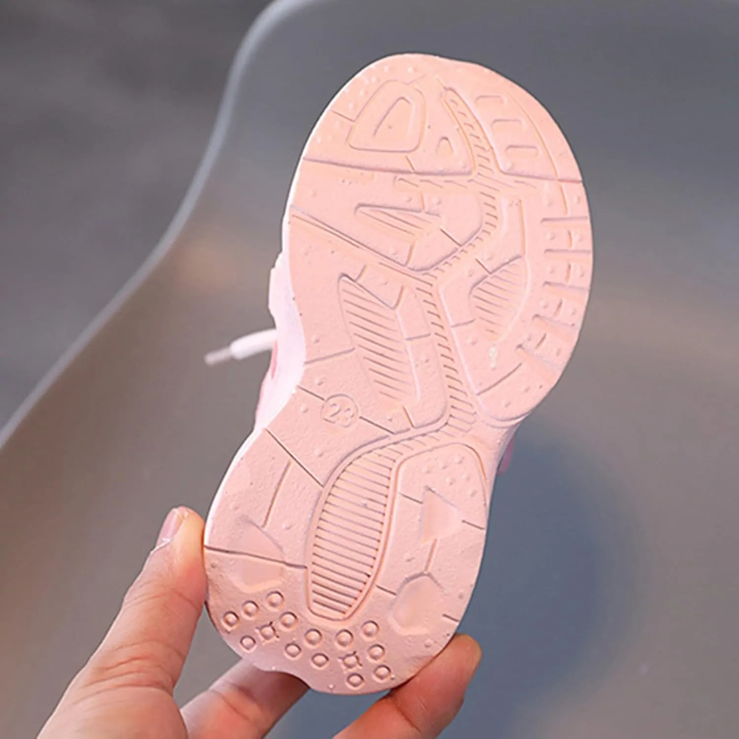 Glitter Light Up Sneakers for Toddler Baby Infant Boys Girls Lace-Up Open Toe First Walking Non Slip Shoes Breathable