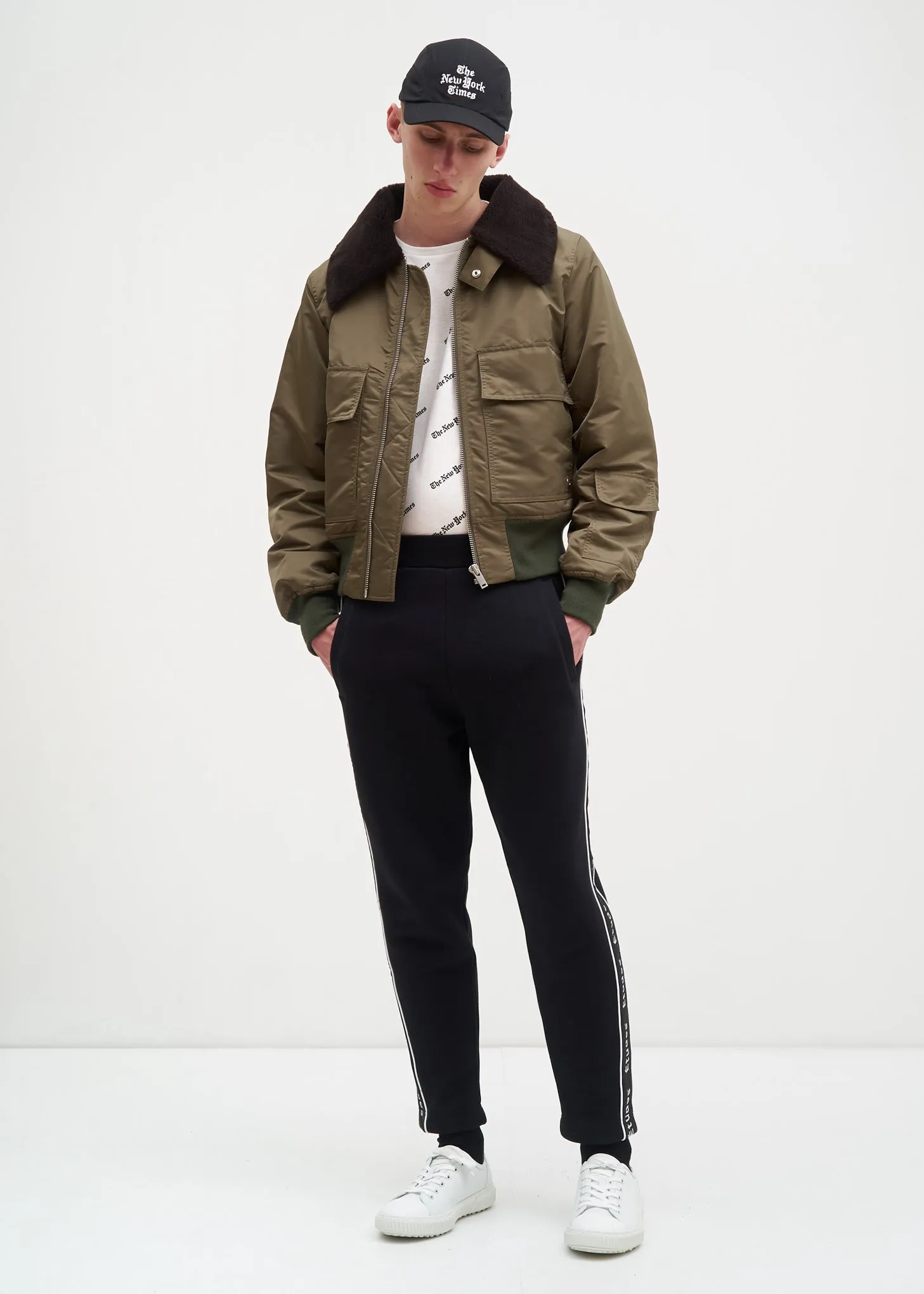 Green Expressionist Nylon Jacket