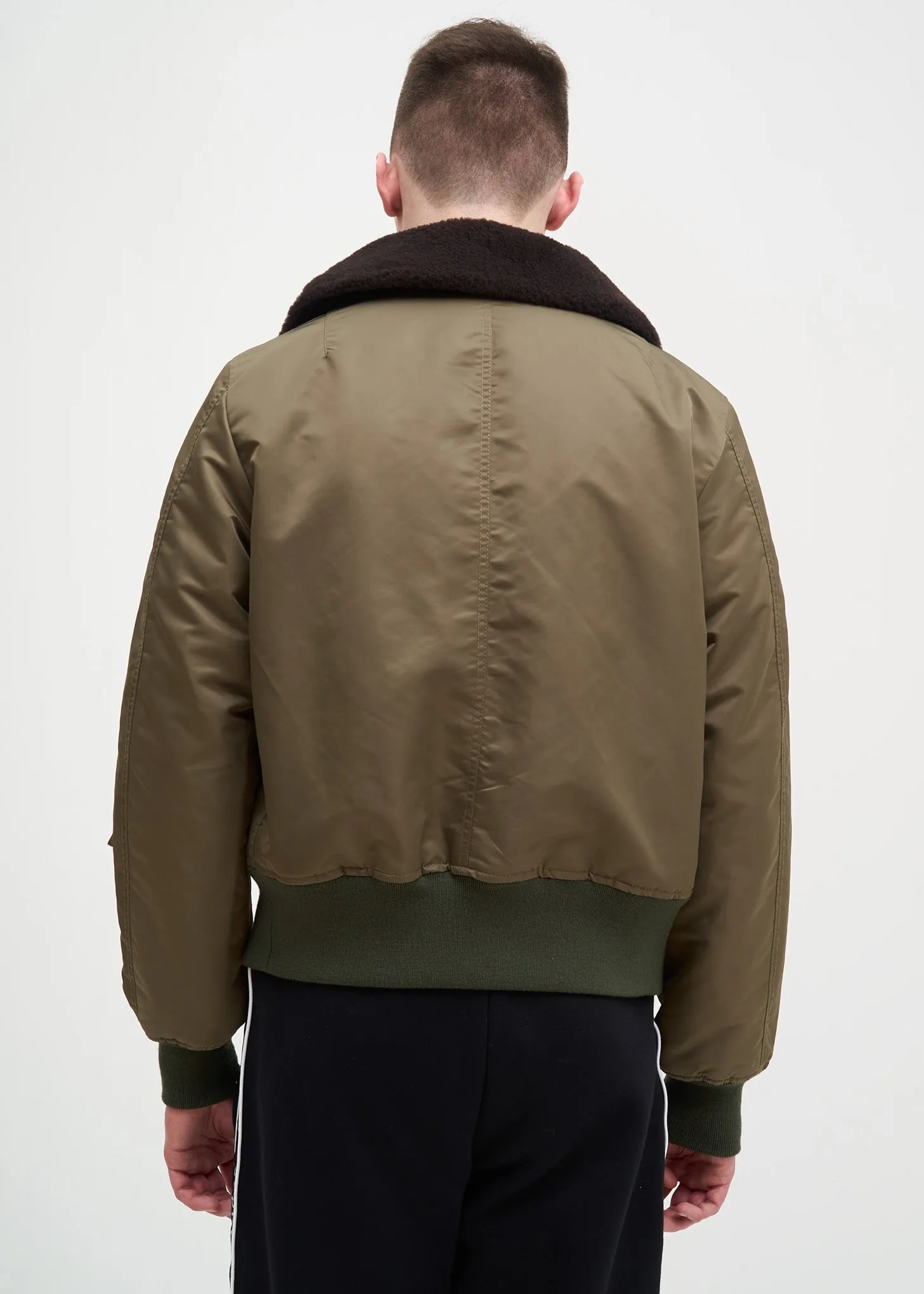 Green Expressionist Nylon Jacket
