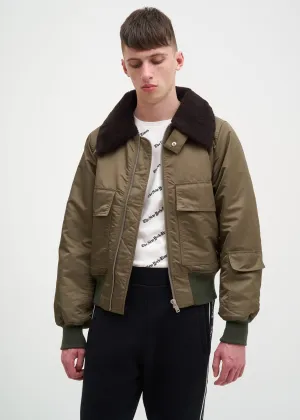 Green Expressionist Nylon Jacket