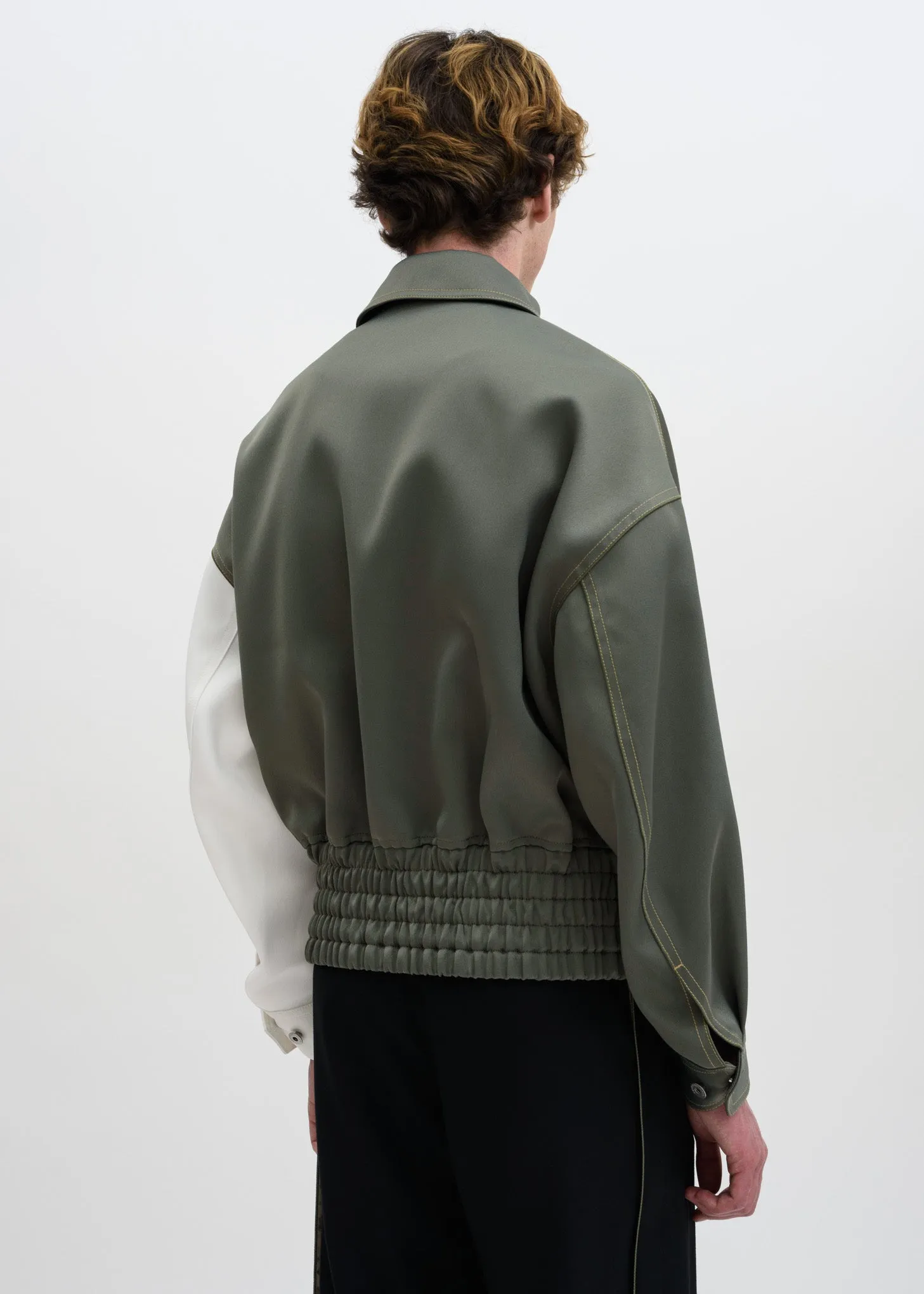 Green White “Half” Casual Jacket
