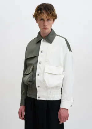 Green White “Half” Casual Jacket
