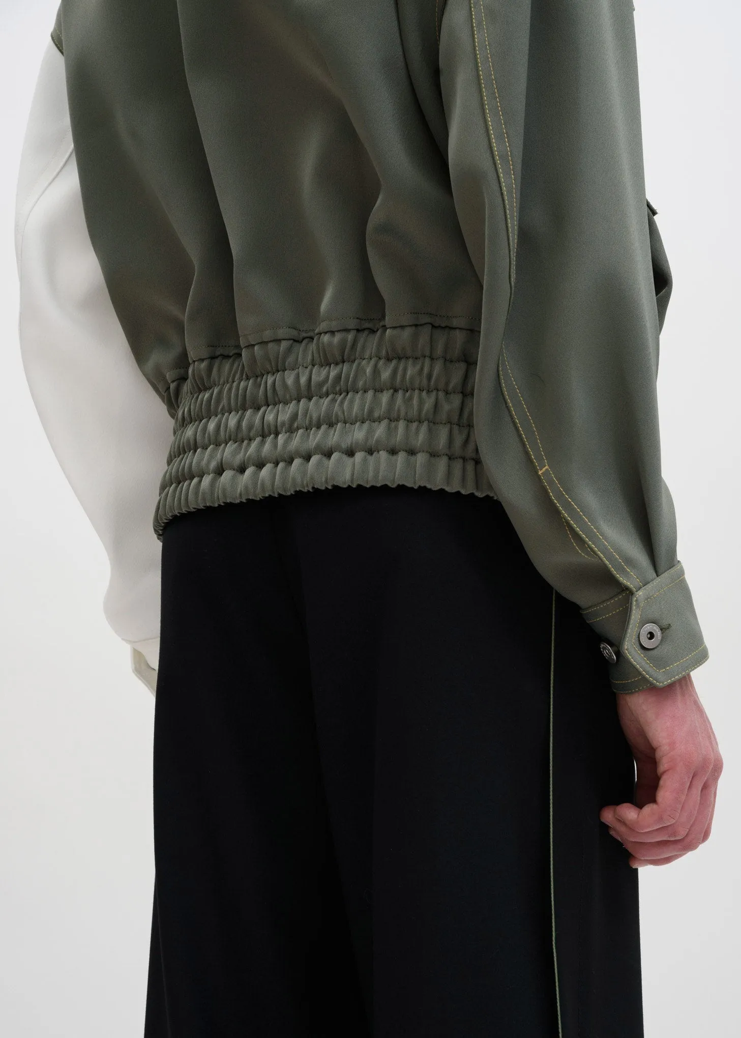 Green White “Half” Casual Jacket