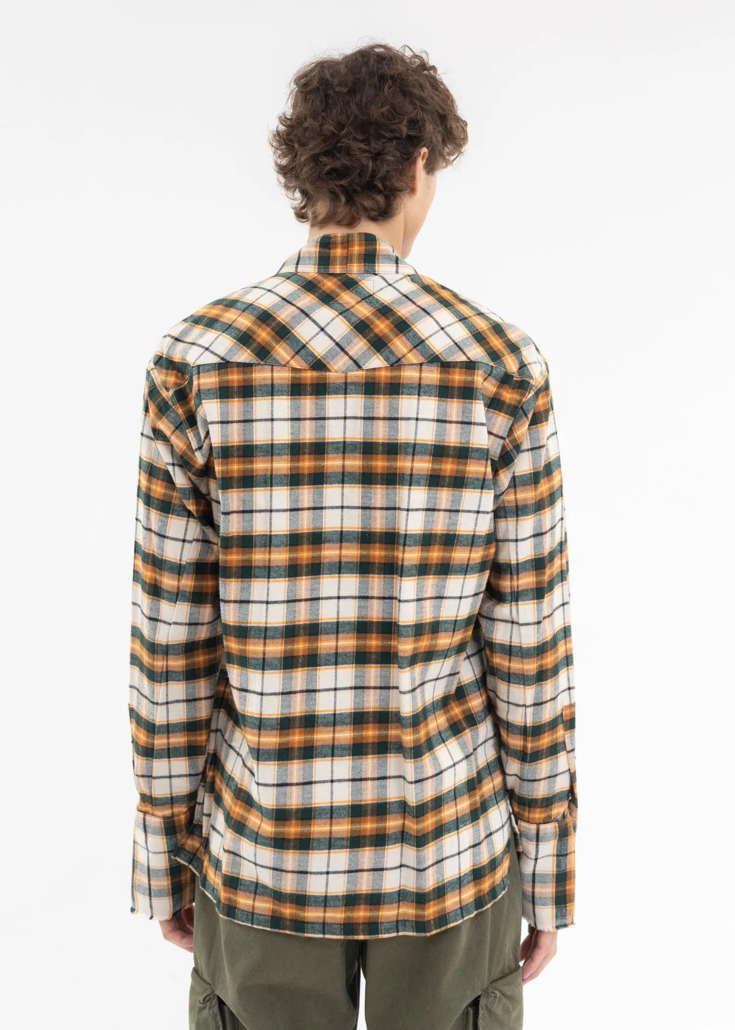 GREEN/ORANGE PLAID WESTERN GL1 GREEN PLAID