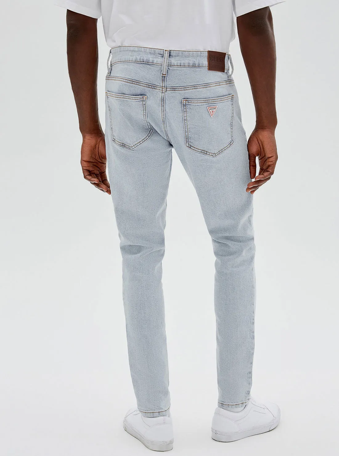 Guess Originals Mid-Rise Skinny Denim Jeans In Osborn Light Wash
