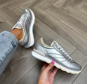 Hoff Tiryns Metallic Lace Up Trainer 12517005 - Silver (H9)