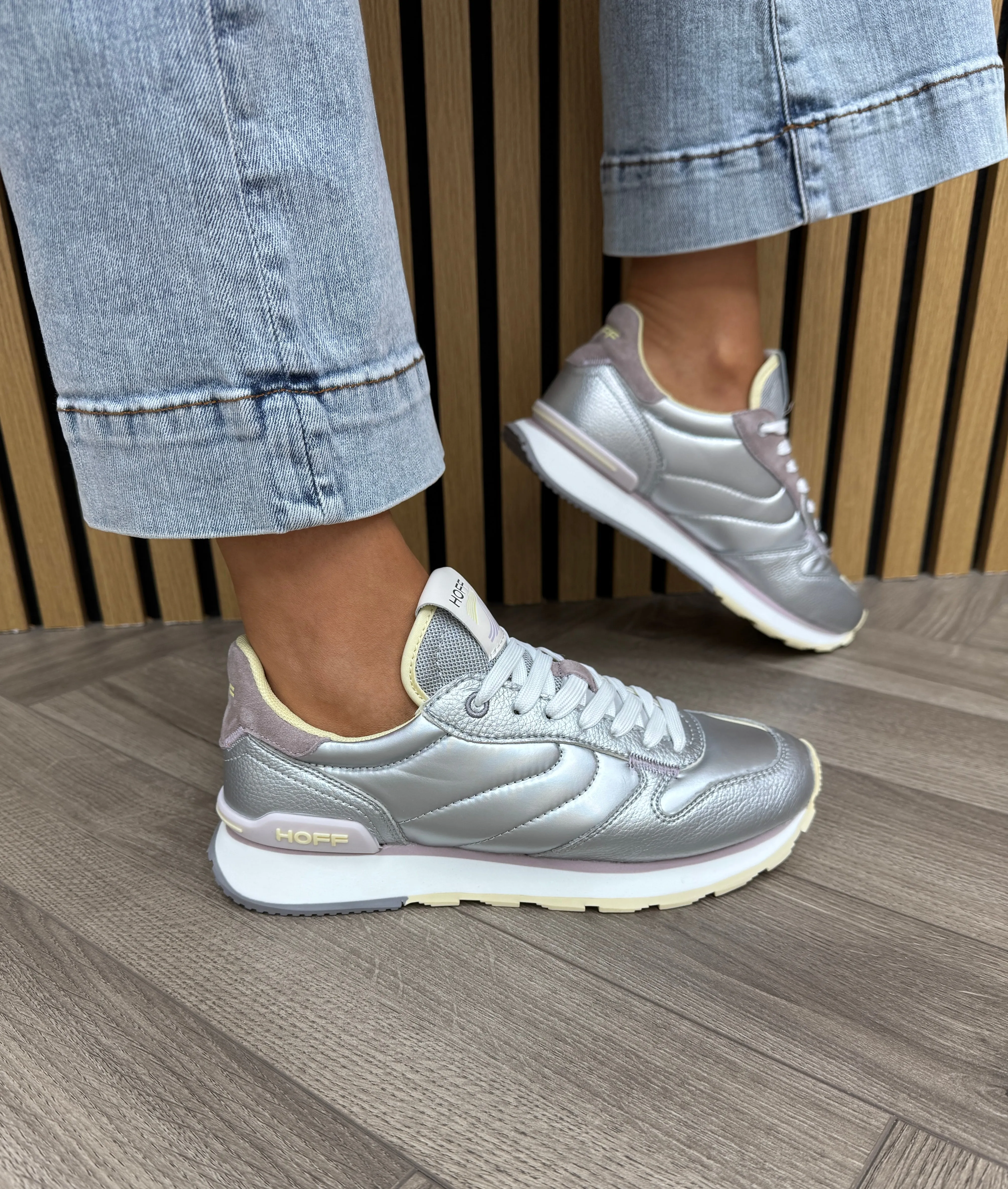 Hoff Tiryns Metallic Lace Up Trainer 12517005 - Silver (H9)
