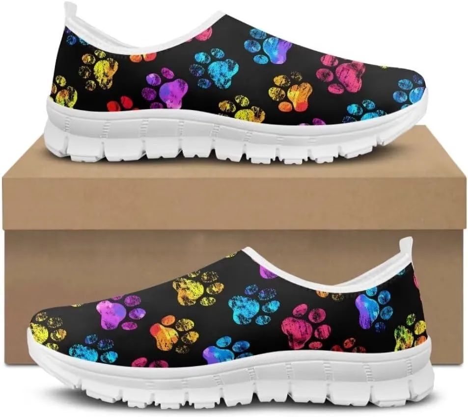 Jeiento Athletic Running Shoes for Women Outdoor Non Slip Sneakers Slip-On Casual Loafers Mesh Gym Sports Shoes DailyShoes for Ladies