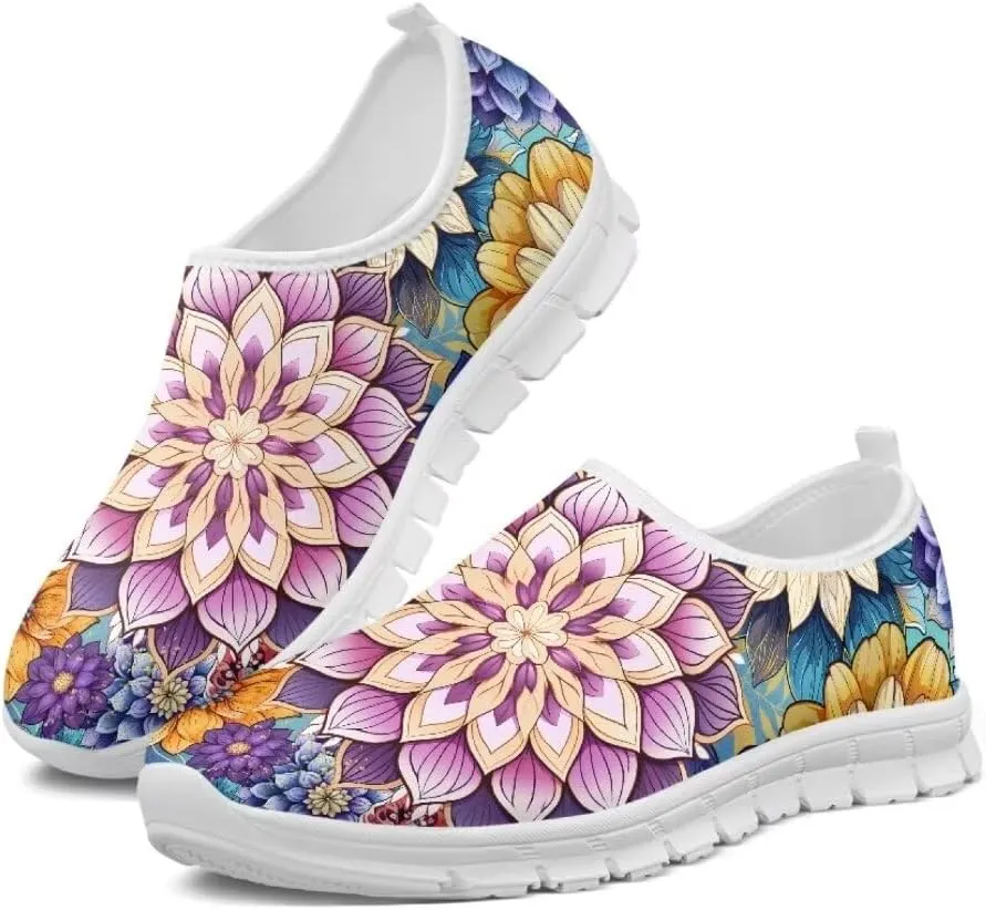 Jeiento Athletic Running Shoes for Women Outdoor Non Slip Sneakers Slip-On Casual Loafers Mesh Gym Sports Shoes DailyShoes for Ladies
