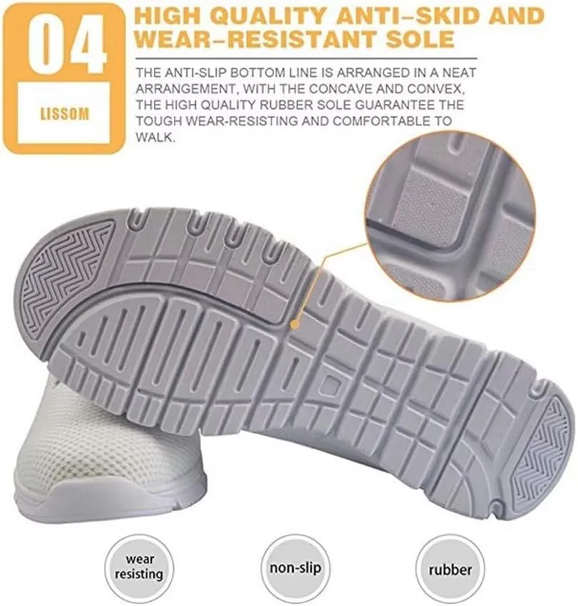 Jeiento Christmas Shoes for Women&Men Outdoor Running Sneaker Athletic Holiday Shoes Comfort Footwear Trainers Mesh Shoes