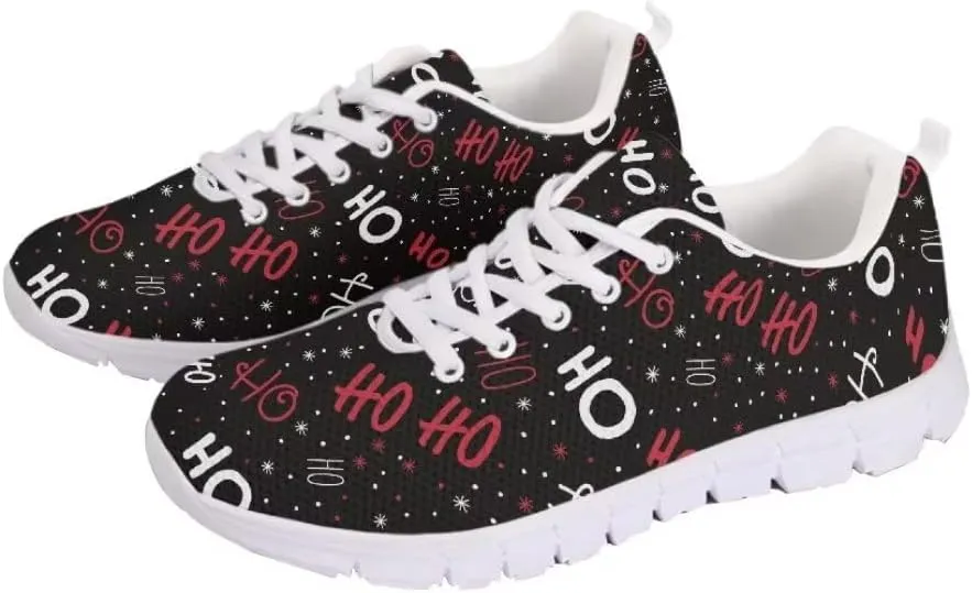 Jeiento Christmas Shoes for Women&Men Outdoor Running Sneaker Athletic Holiday Shoes Comfort Footwear Trainers Mesh Shoes
