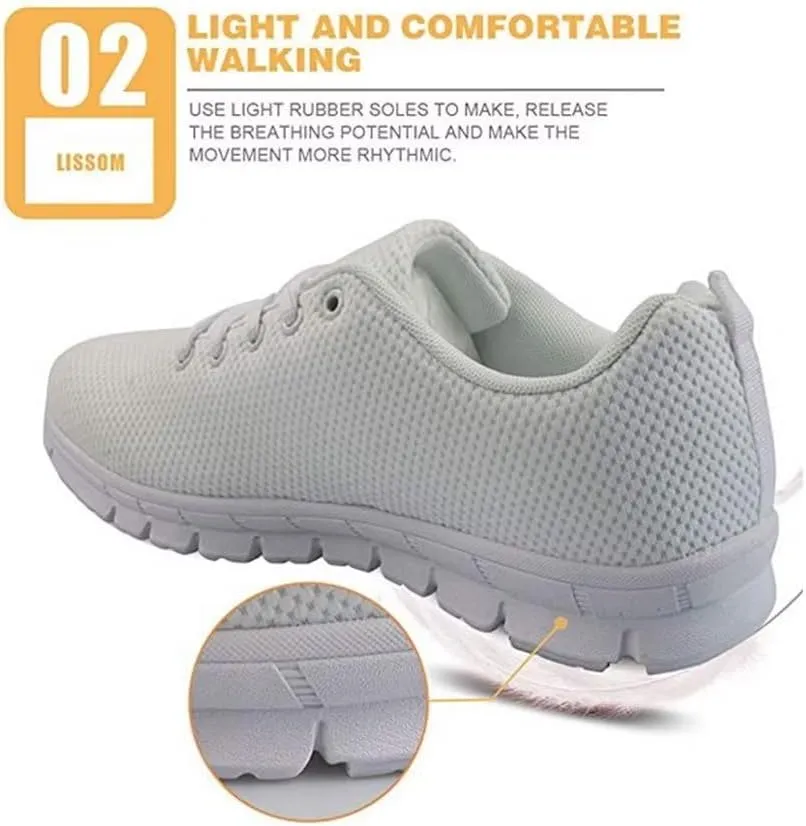 Jeiento Christmas Shoes for Women&Men Outdoor Running Sneaker Athletic Holiday Shoes Comfort Footwear Trainers Mesh Shoes