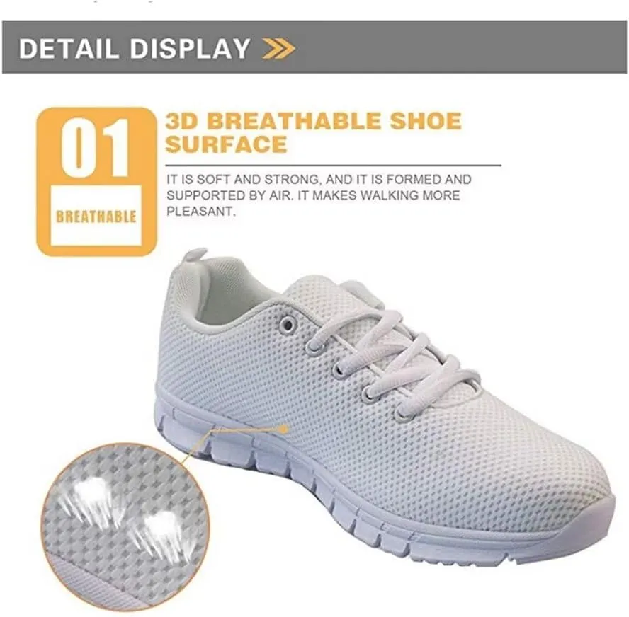 Jeiento Christmas Shoes for Women&Men Outdoor Running Sneaker Athletic Holiday Shoes Comfort Footwear Trainers Mesh Shoes