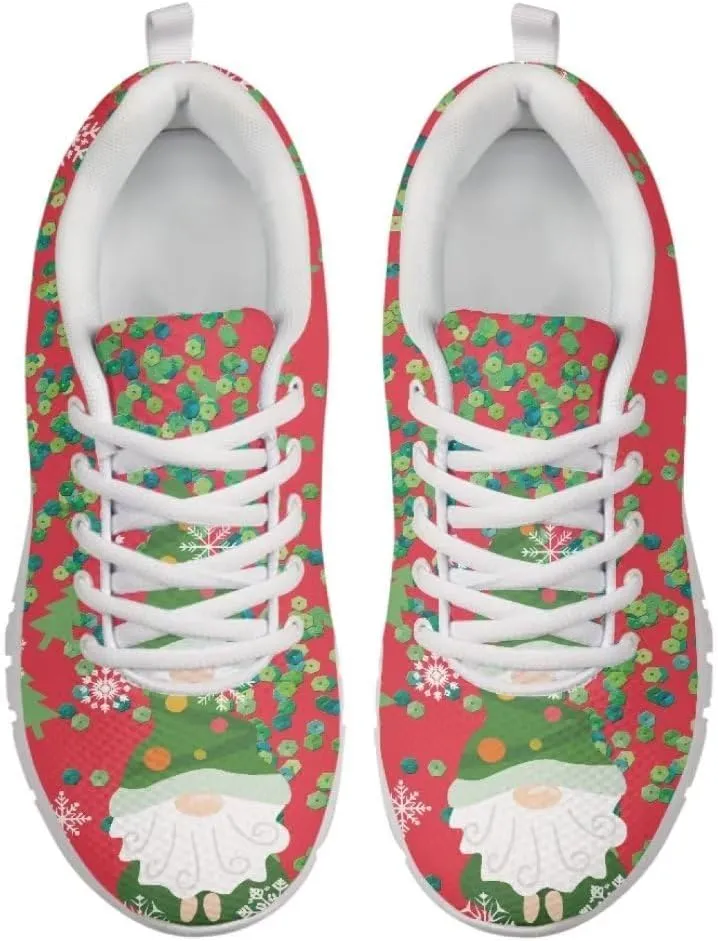 Jeiento Christmas Shoes Mesh Walking Sneakers for Women Men Athletic Footwear Casual Trainers Fashion Tennis Shoes,Non Slip