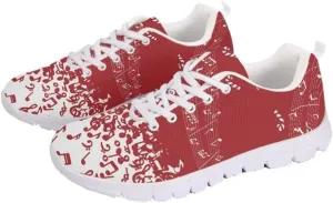 Jeiento Christmas Shoes Mesh Walking Sneakers for Women Men Athletic Footwear Casual Trainers Fashion Tennis Shoes,Non Slip