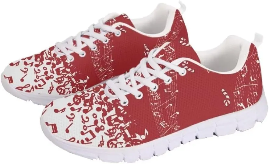 Jeiento Christmas Shoes Mesh Walking Sneakers for Women Men Athletic Footwear Casual Trainers Fashion Tennis Shoes,Non Slip