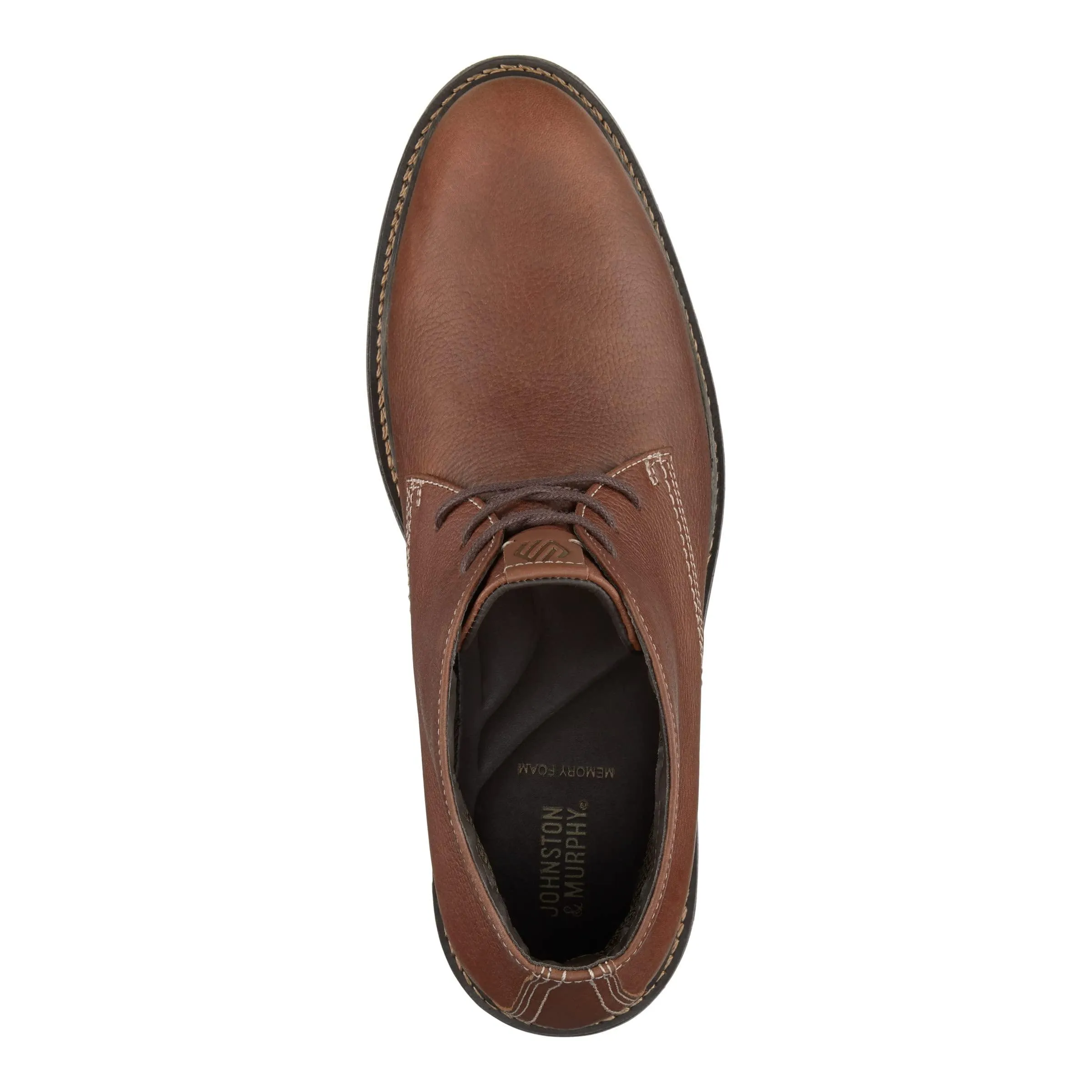 Johnston & Murphy Men's Kipton Size 10 Brown Oiled Full Grain Chukka Boots