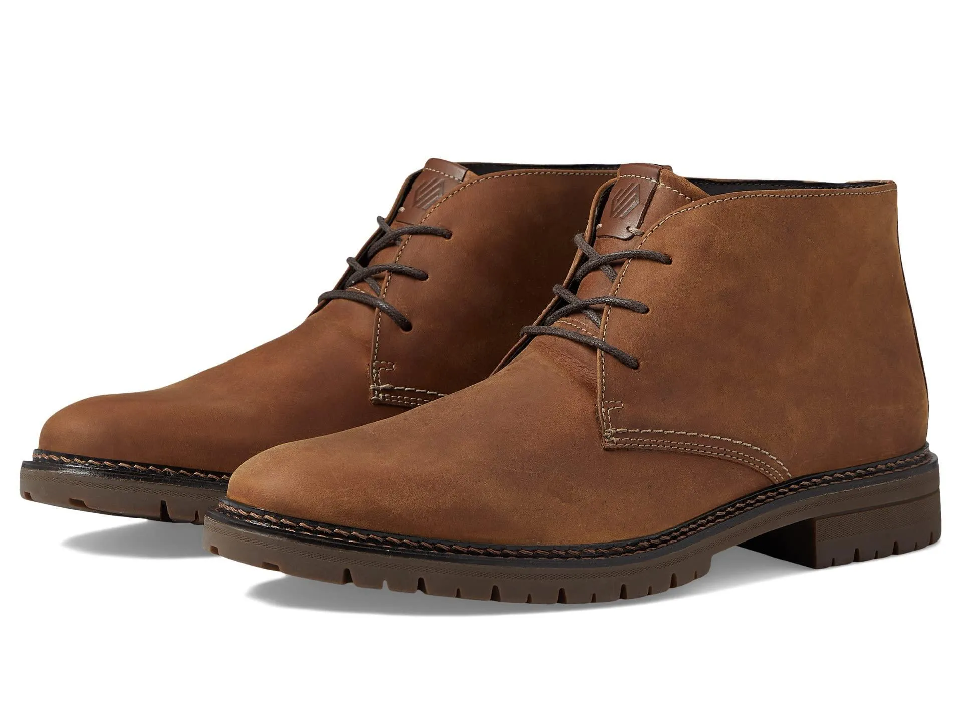 Johnston & Murphy Men's Kipton Size 10 Brown Oiled Full Grain Chukka Boots
