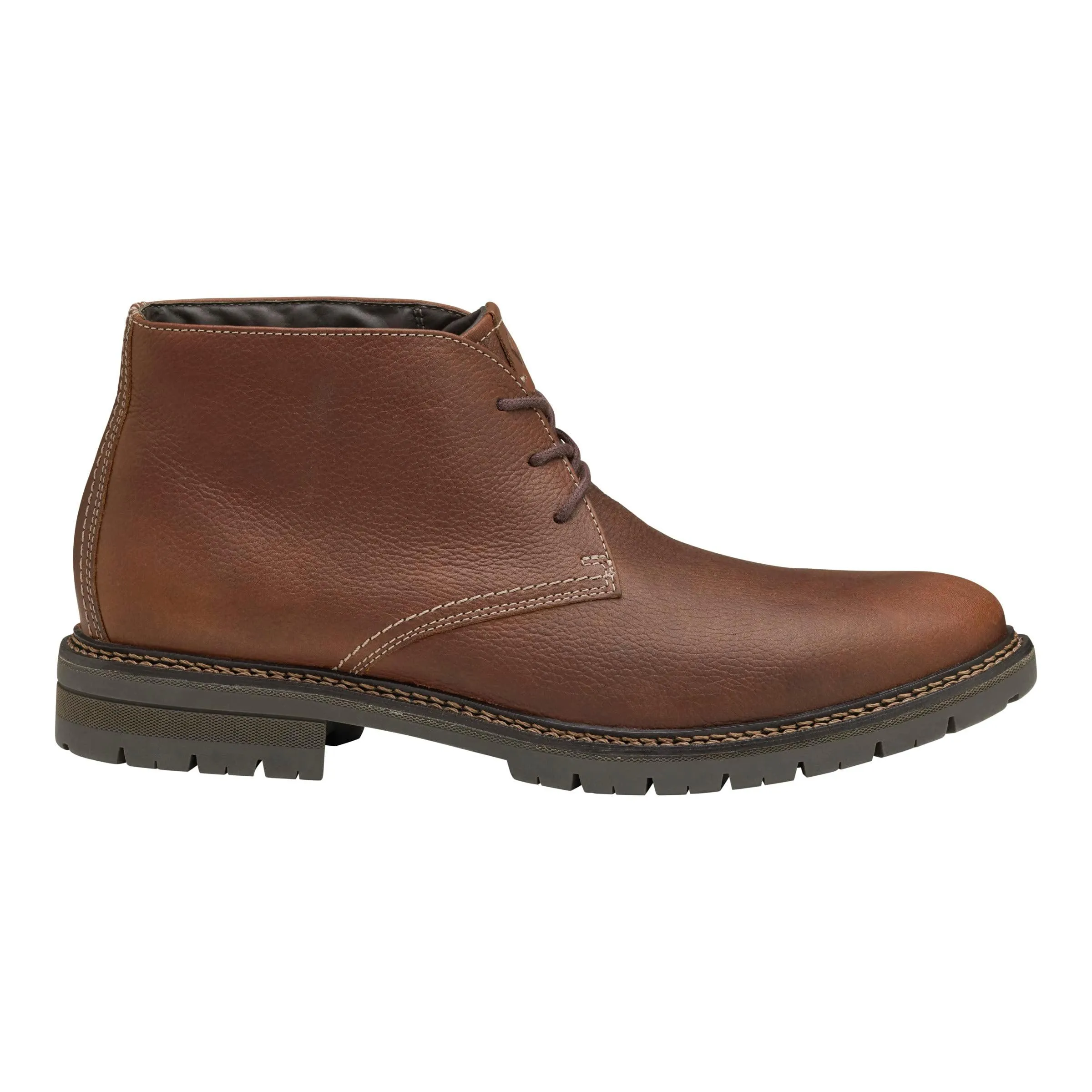 Johnston & Murphy Men's Kipton Size 10 Brown Oiled Full Grain Chukka Boots