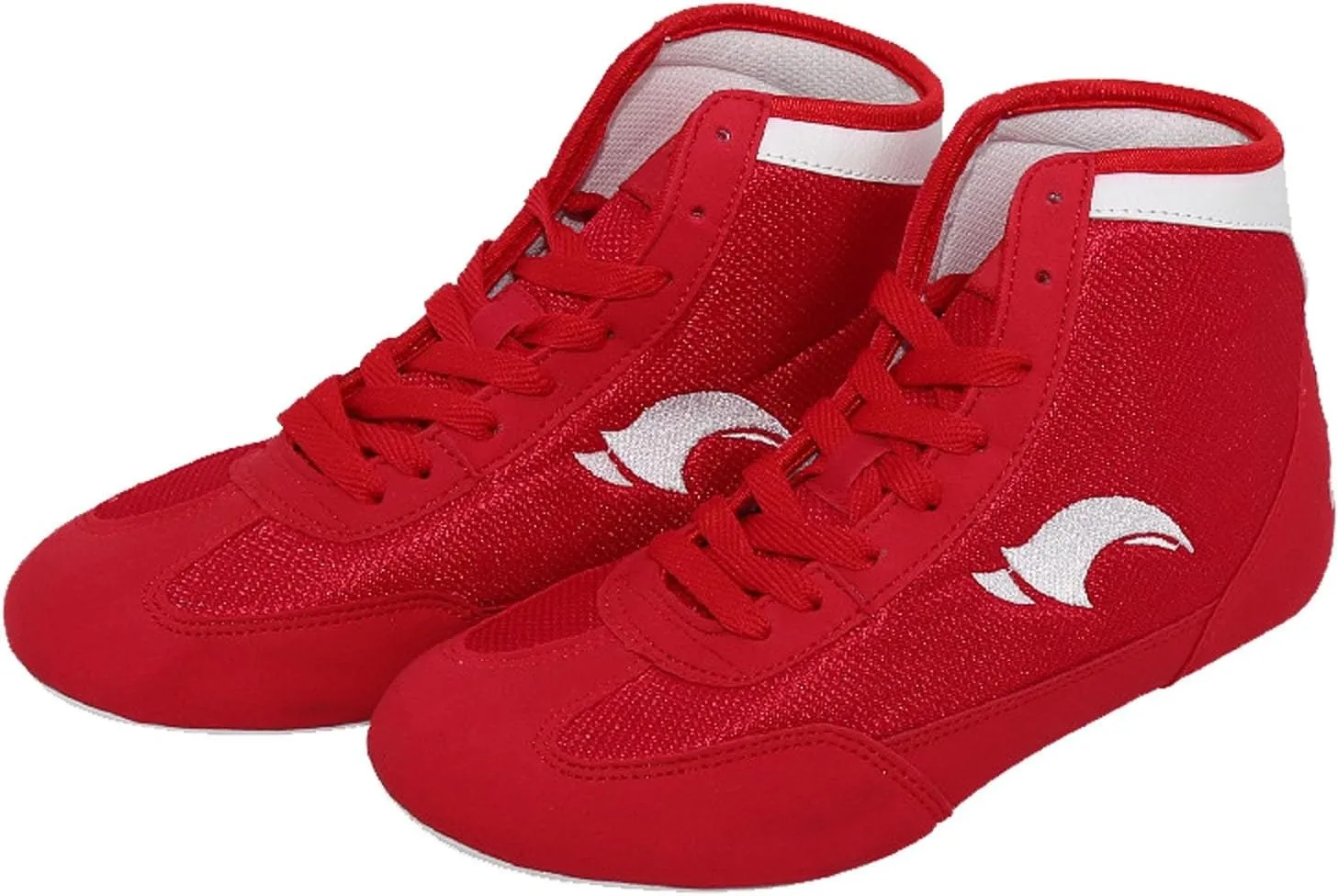 Kids Boys Girls Boxing Wrestling Shoes High Top Training Anti Slip Boots Red US 6