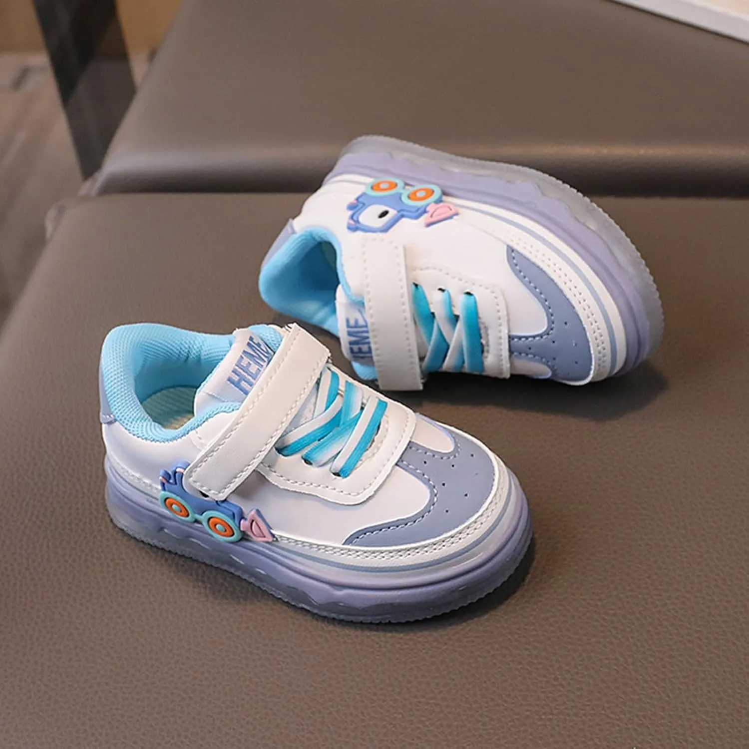 Kids Light Up Flashing Sneaker Athletic Running Shoes Lace-Up Slip-on Sneakers for Boy Girl Outdoor Kids Canvas Shoes