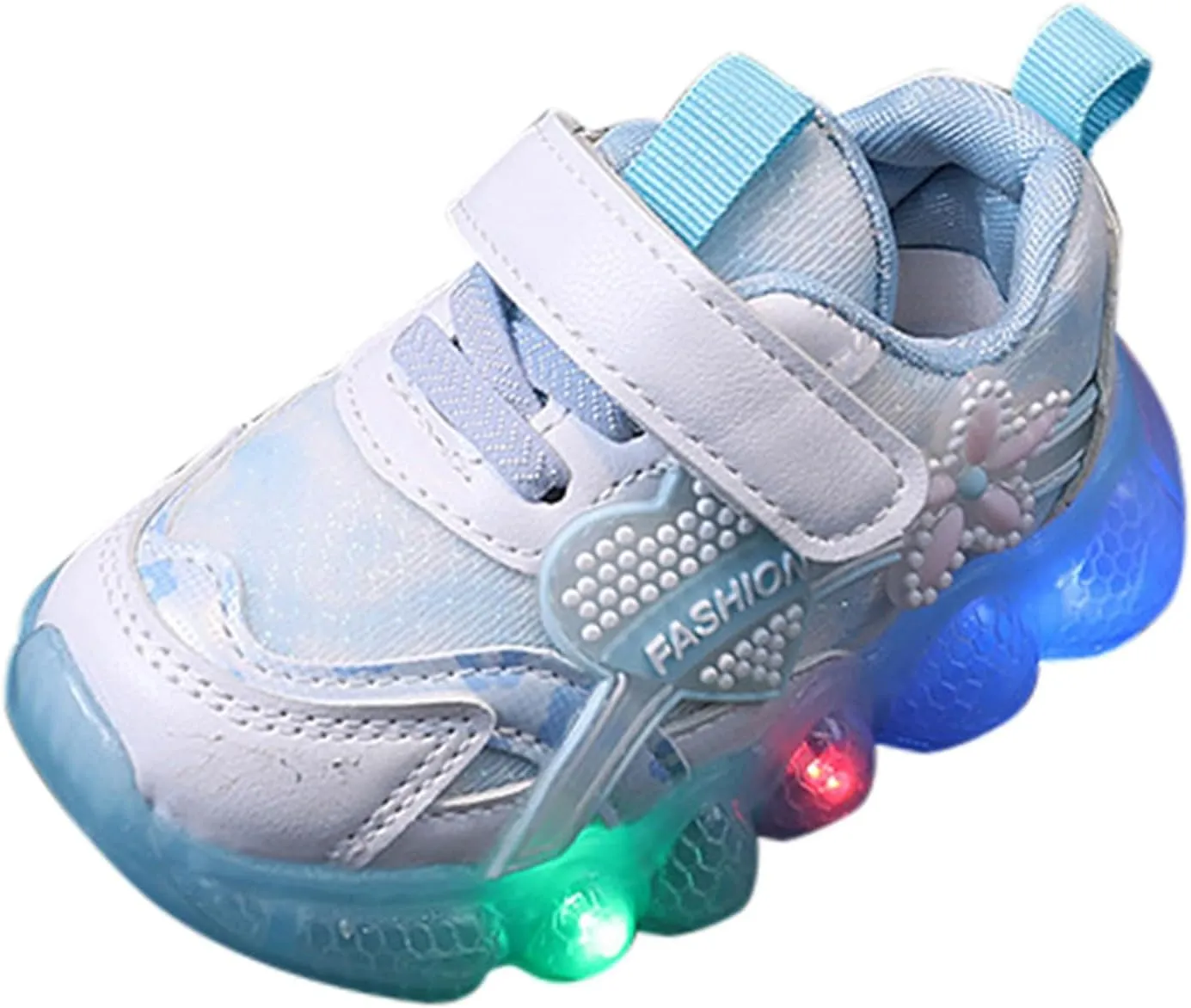 Kids Light Up Shoes Girls Boys Breathable Luminous Soft Sole Running Sports Sneaker Lace-Up Casual Toddler 9 Shoe