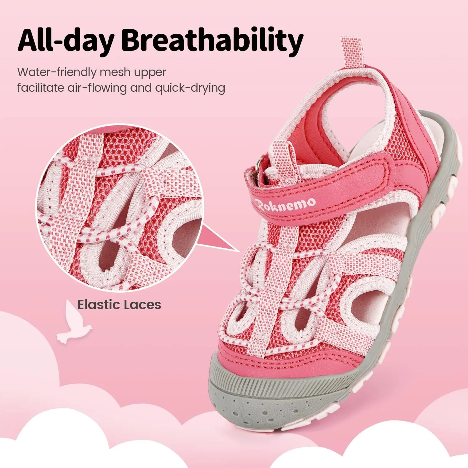 Kids Sandals for Boys & Girls - Athletic Closed-Toe Toddler Water Shoes - Perfect for Summer Beach Hiking Outdoor Sports Unisex Child Sandals (Toddler/Little Kid)