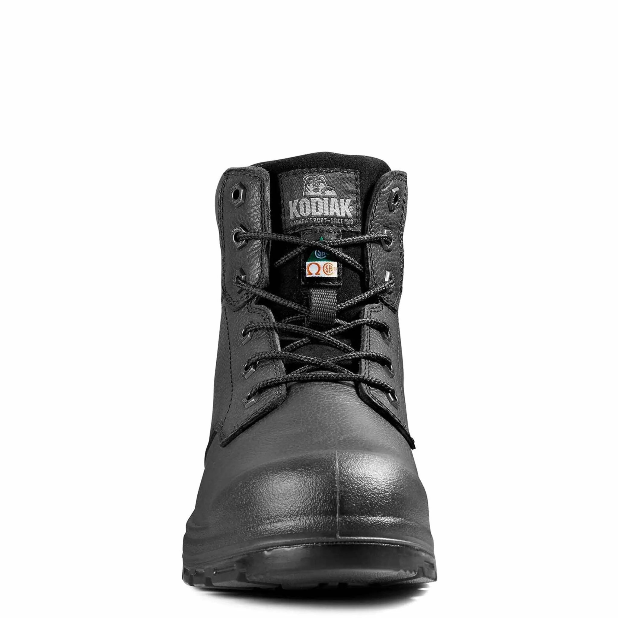 Kodiak Men's 6" Greb Full Grain Leather Safety Work Boots - Steel Toe Protection, Slip & Oil Resistant Outsole, Comfortable Padded Collar | Sizes 7-15