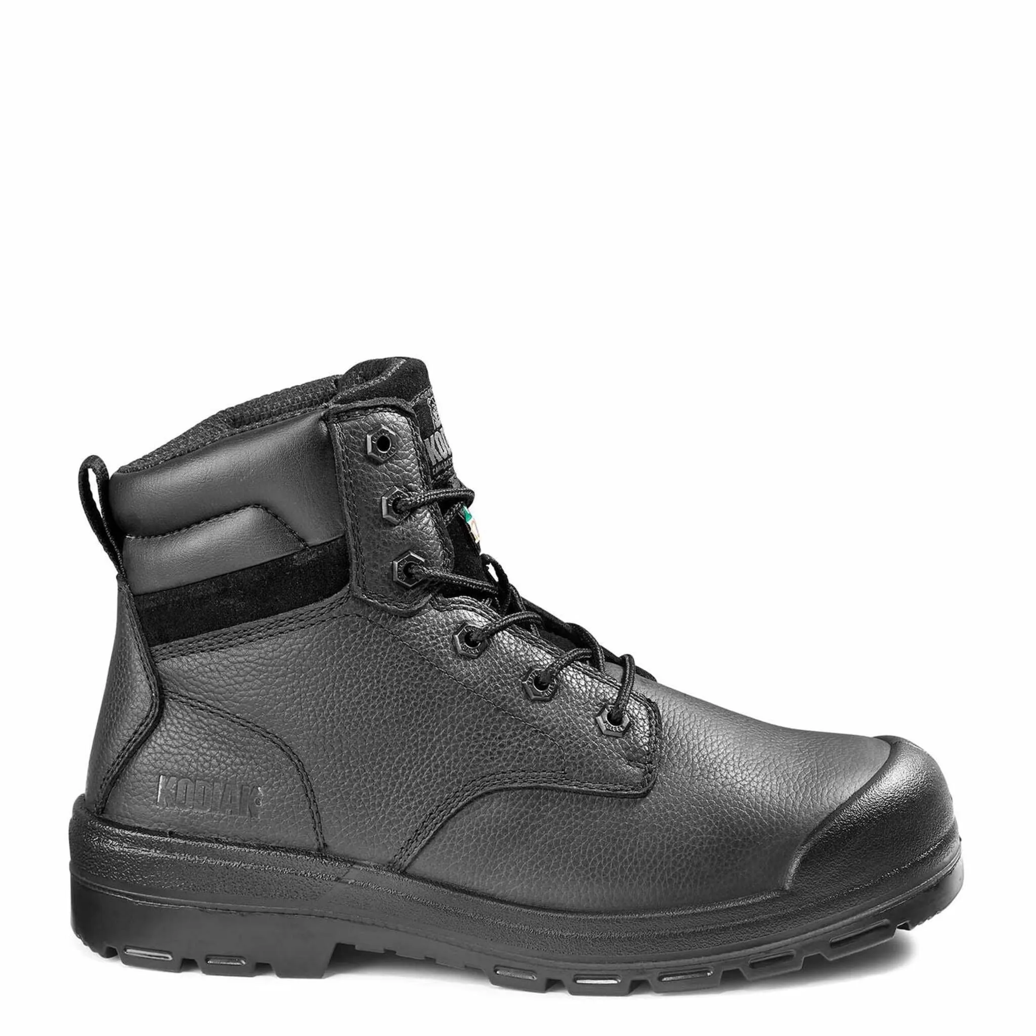Kodiak Men's 6" Greb Full Grain Leather Safety Work Boots - Steel Toe Protection, Slip & Oil Resistant Outsole, Comfortable Padded Collar | Sizes 7-15
