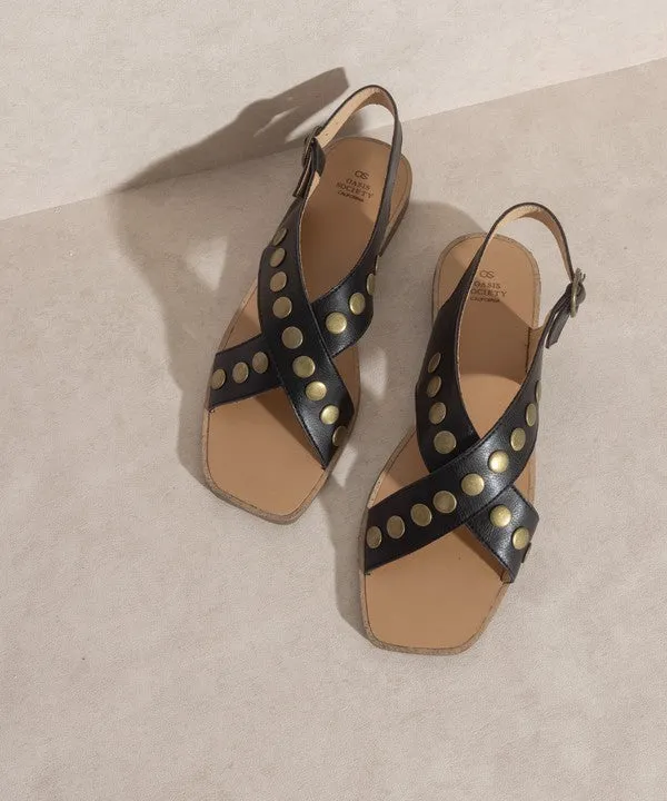 Kylie   Studded Cross Band Sandal