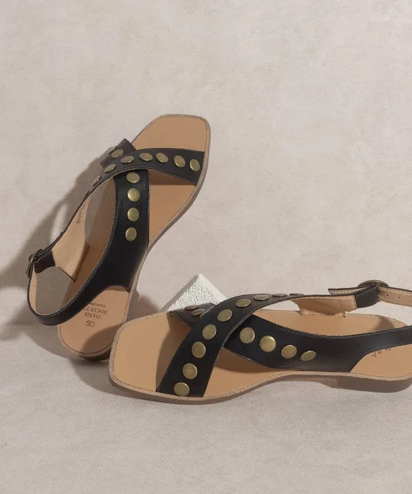 Kylie   Studded Cross Band Sandal