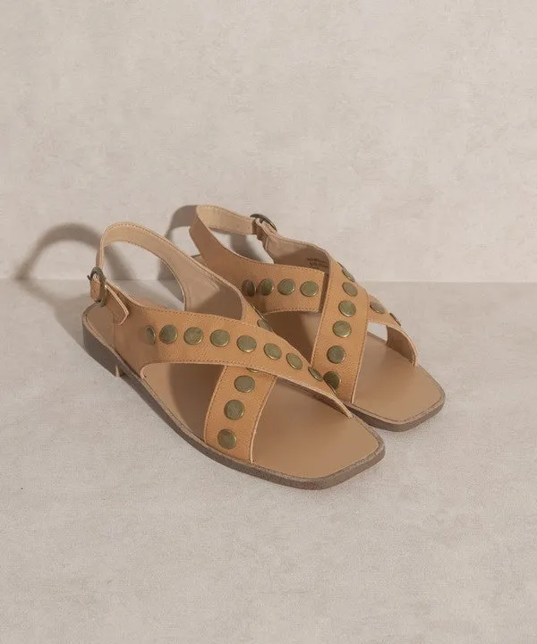 Kylie   Studded Cross Band Sandal