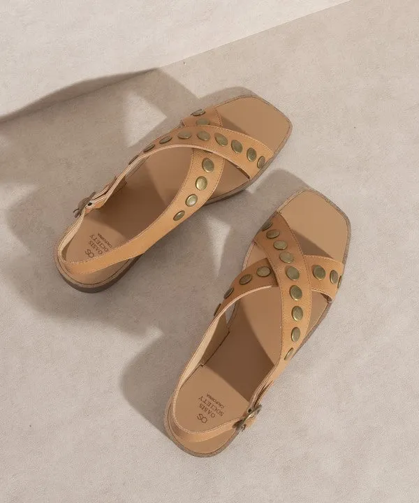 Kylie   Studded Cross Band Sandal