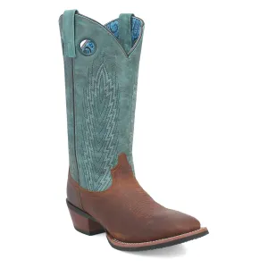 Laredo Womens Sable Brown/Turquoise Leather Cowboy Boots